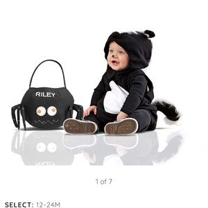 Pottery Barn Kids Baby Skunk Halloween Costume 12-24 Months